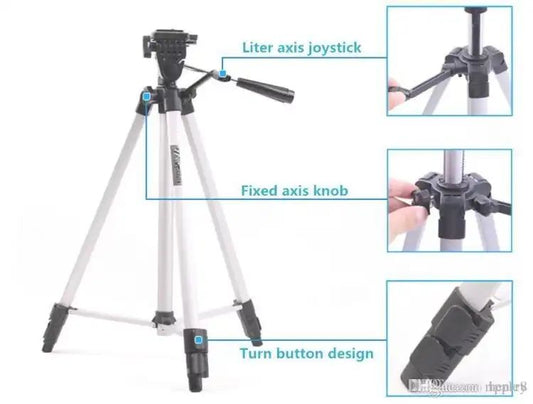 5 Feet Video Stand 330 Big Tripod For Mobile and DSLR Camera Stand - PAK MART DEALS