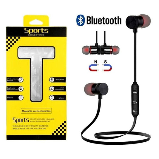 Wireless Sports Bluetooth Headset Ear Hanging Running Super Long Standby Magnetic Suction Head Neck - PAK MART DEALS